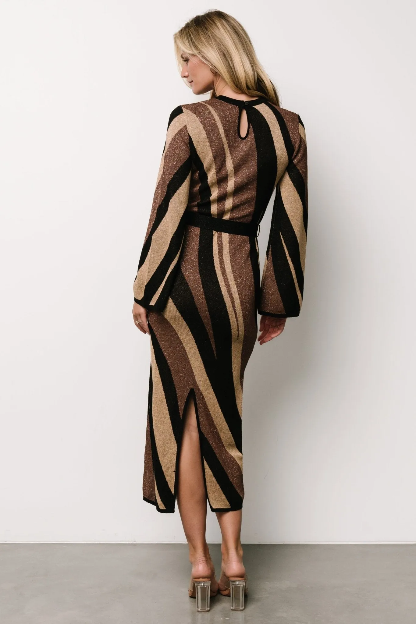 Leigh Sweater Dress | Brown Multi Print sold by Baltic Born product image thumbnail 5