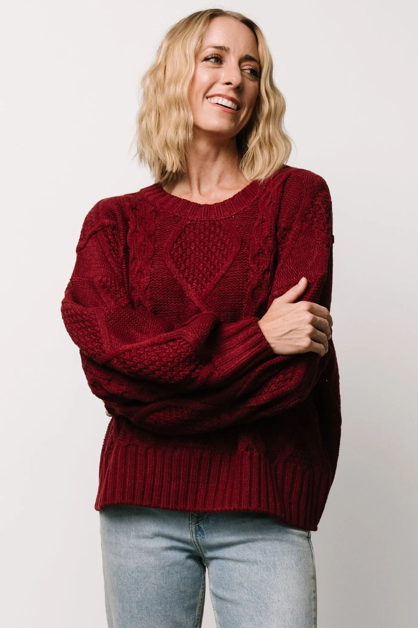 Anthony Knit Sweater | Wine sold by Baltic Born product image thumbnail 5