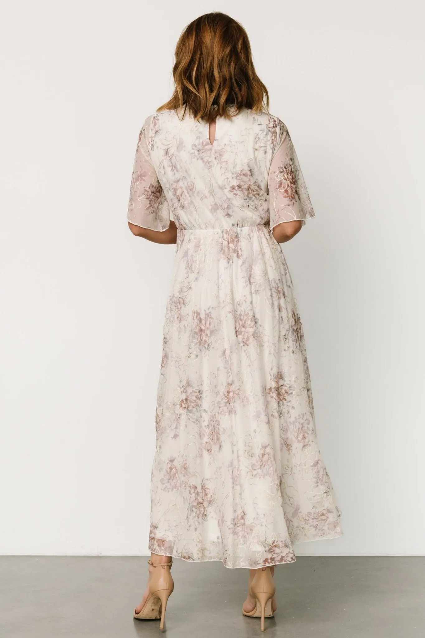 Kathreen Midi Dress | Ivory Floral sold by Baltic Born product image thumbnail 4