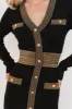 Birgitta Ribbed Sweater Dress | Black + Gold sold by Baltic Born
