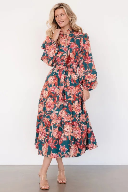 Charleston Dress | Jade Multi Floral sold by Baltic Born