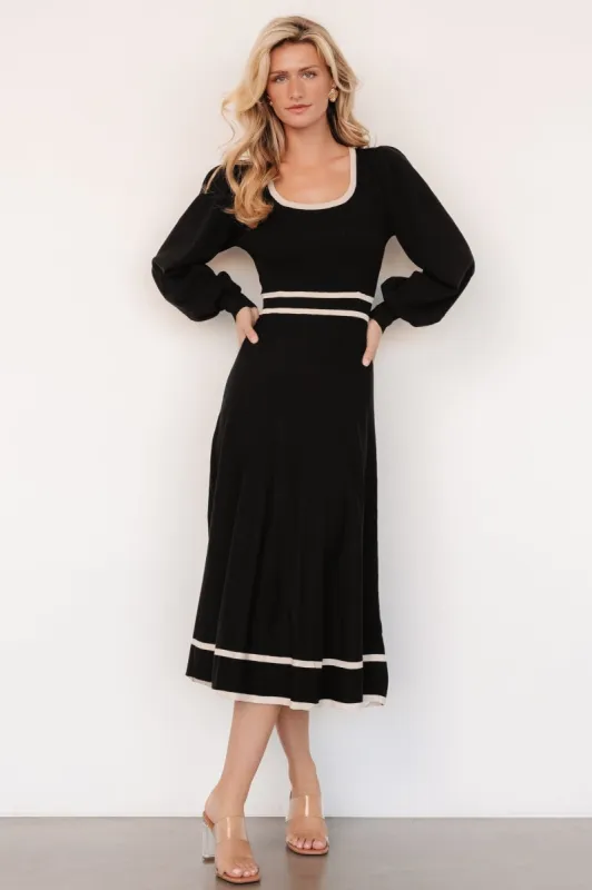 Winslet Knit Dress | Black + Cream sold by Baltic Born