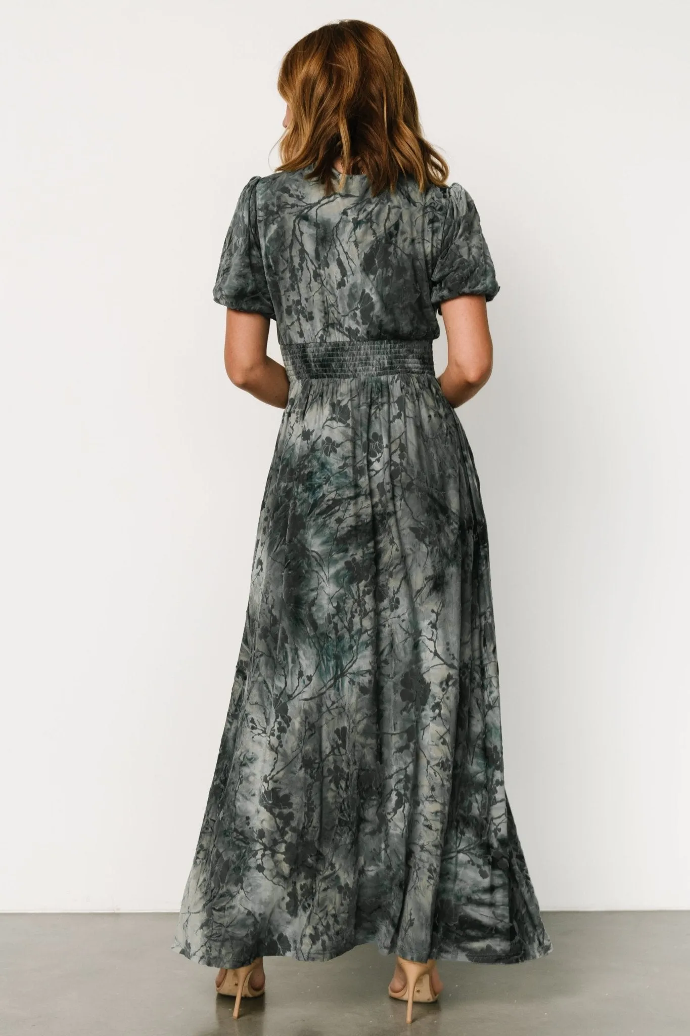 Leslie Velvet Maxi Dress | Slate Blue sold by Baltic Born product image thumbnail 5