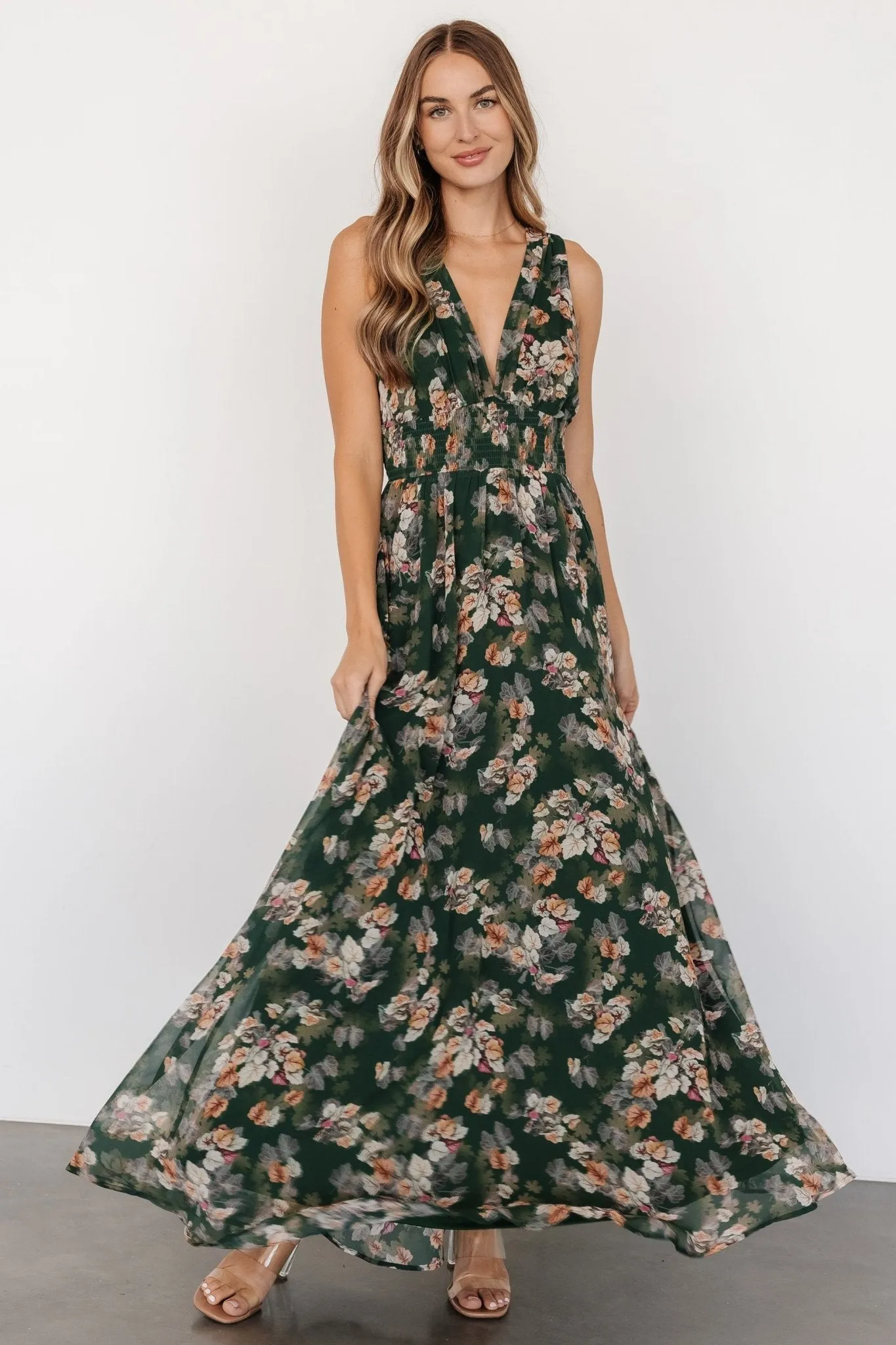 Imogen Maxi Dress | Deep Green Multi sold by Baltic Born product image thumbnail 5