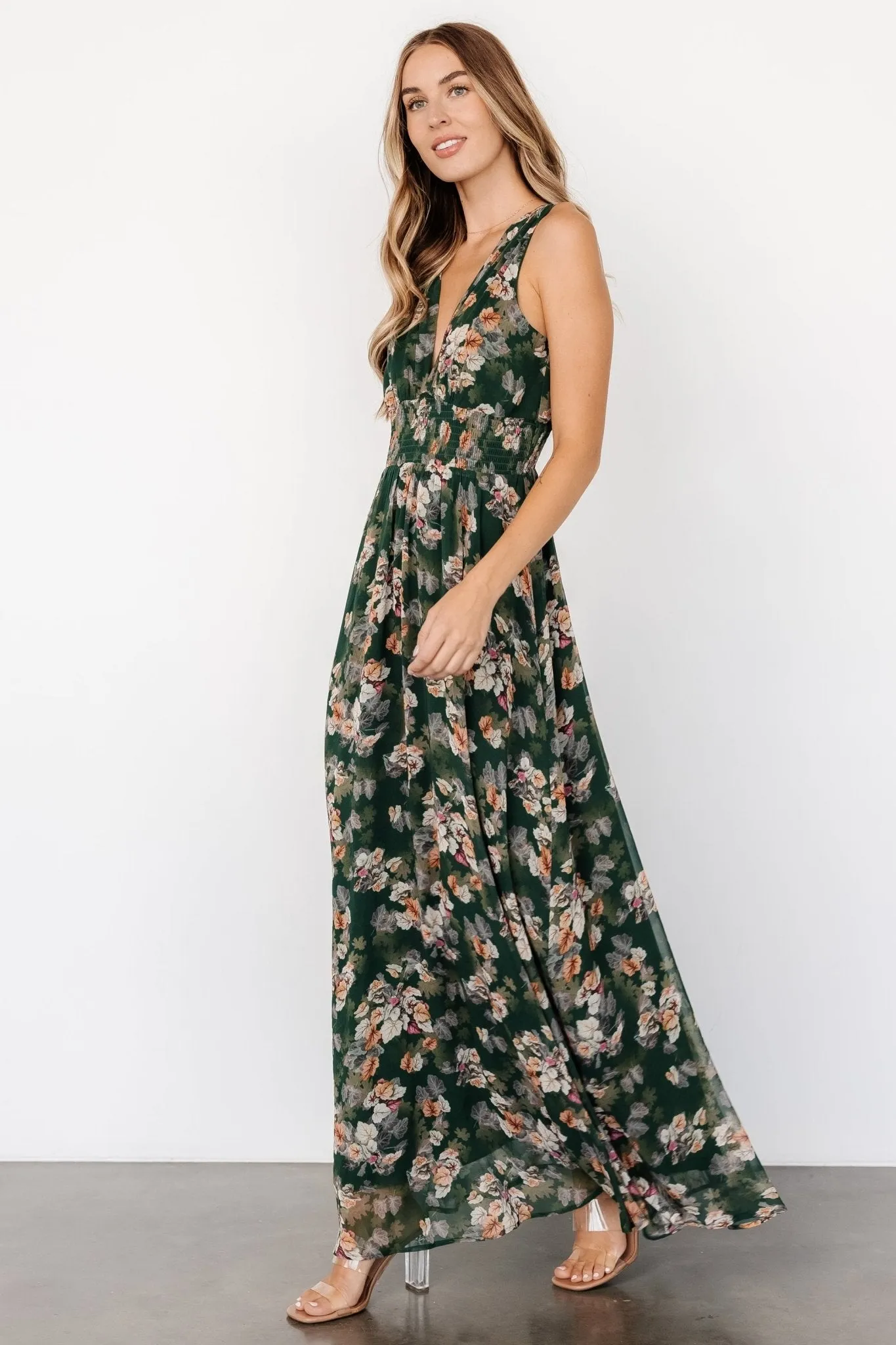Imogen Maxi Dress | Deep Green Multi sold by Baltic Born product image thumbnail 3