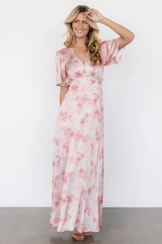 Carmen Maxi Dress | Blush Floral sold by Baltic Born