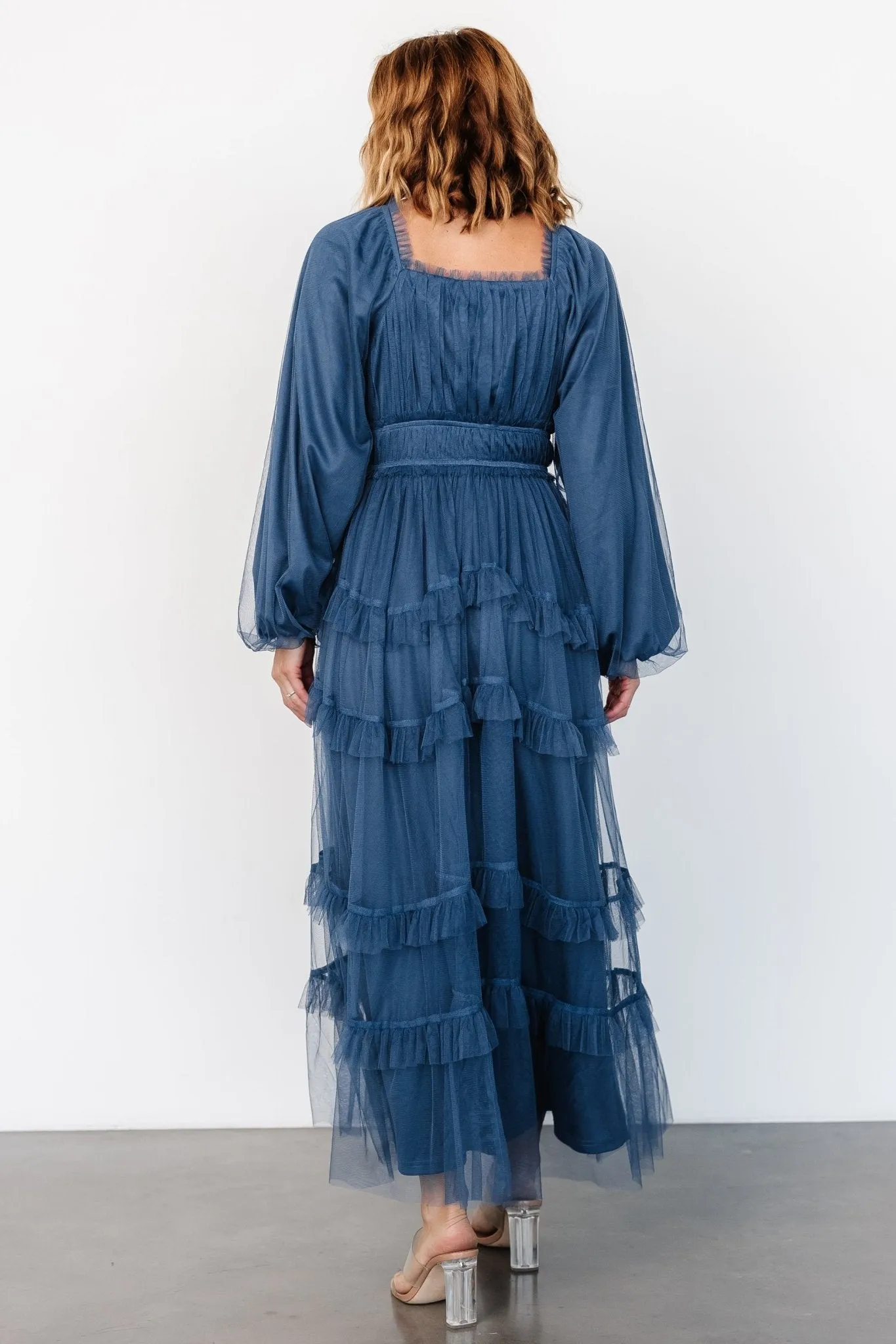 Hilda Tulle Maxi Dress | Vintage Navy sold by Baltic Born product image thumbnail 4