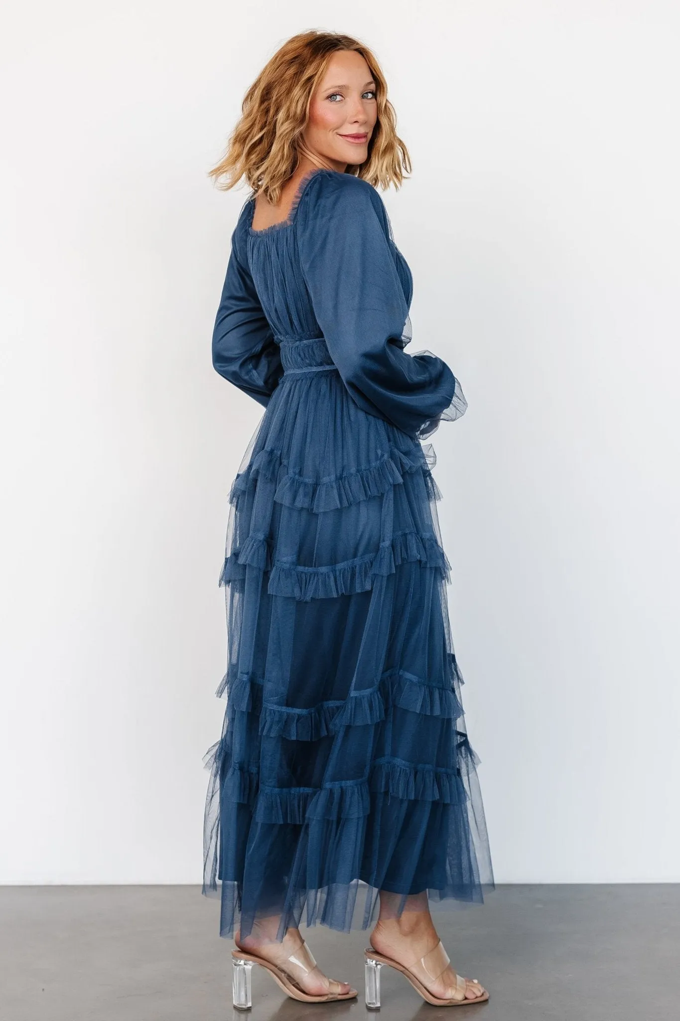 Hilda Tulle Maxi Dress | Vintage Navy sold by Baltic Born product image thumbnail 3