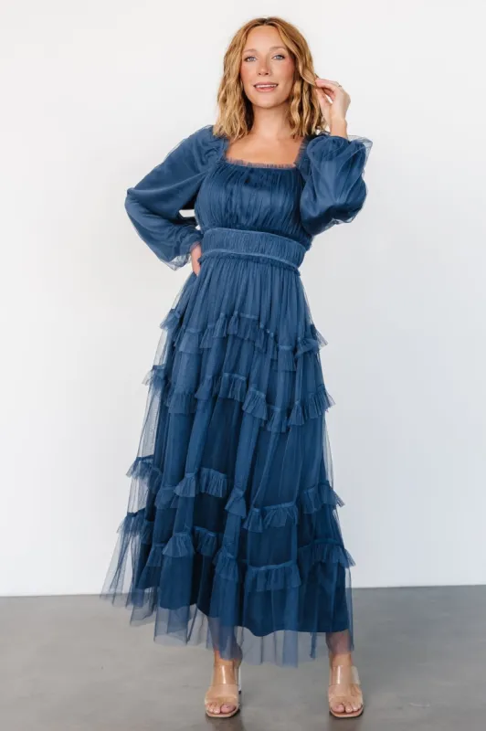 Hilda Tulle Maxi Dress | Vintage Navy sold by Baltic Born