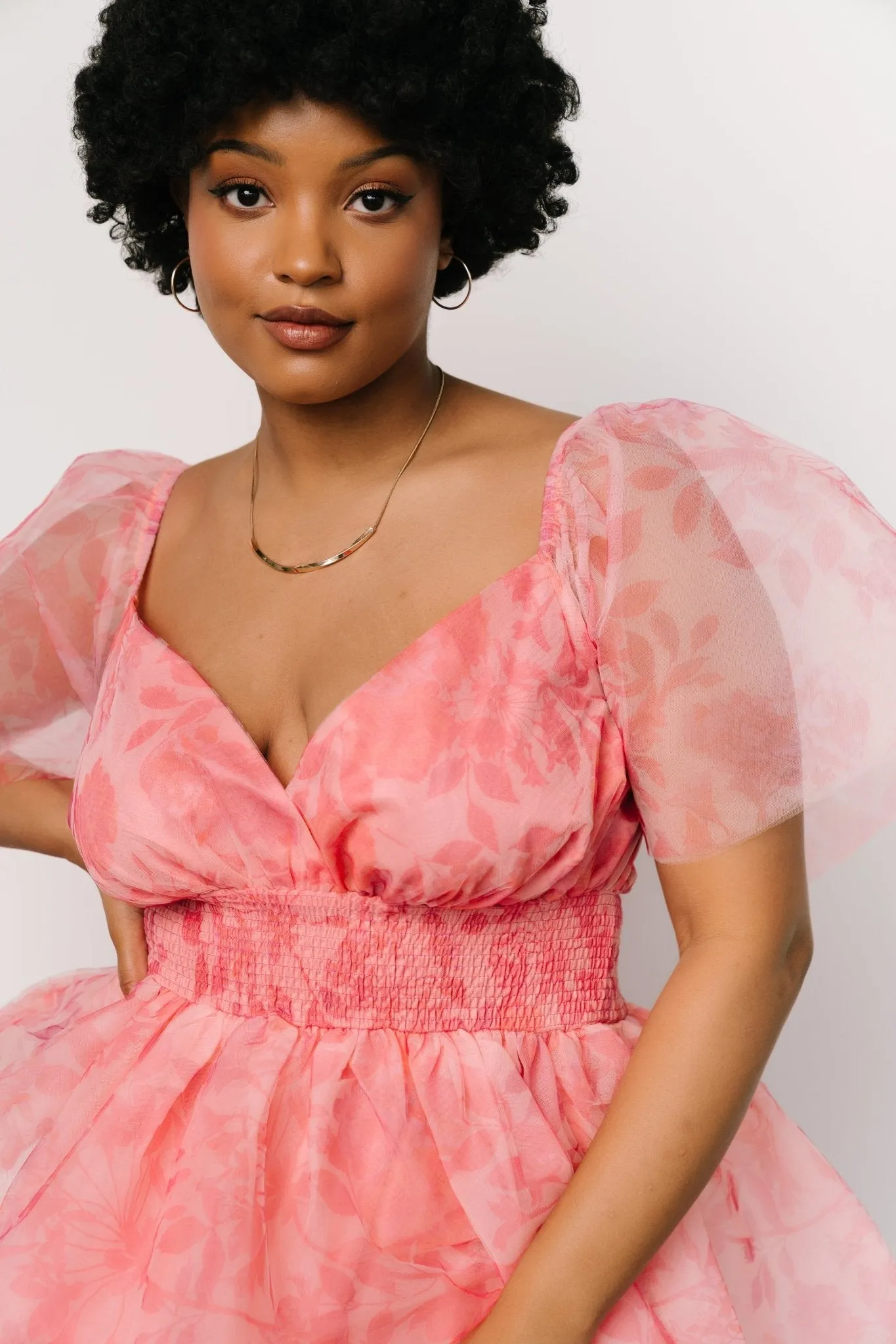 Antoinette Tulle Tiered Dress | Rose Floral sold by Baltic Born product image thumbnail 2