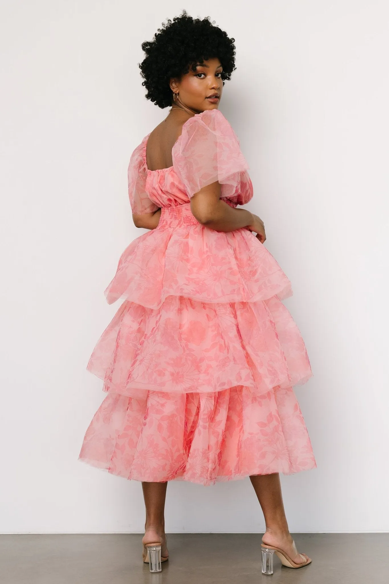 Antoinette Tulle Tiered Dress | Rose Floral sold by Baltic Born product image thumbnail 3
