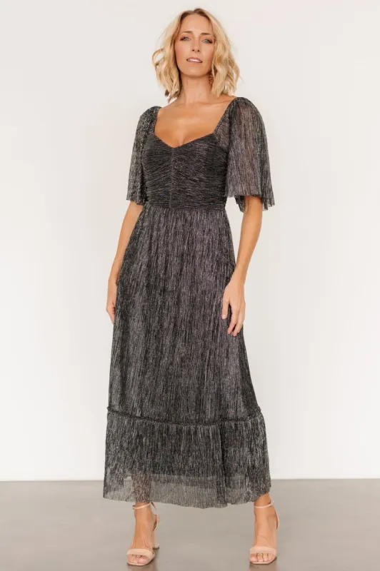 Elea Shimmer Dress | Black sold by Baltic Born
