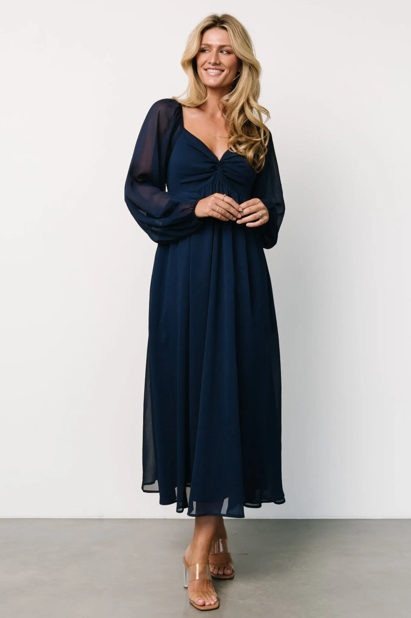 Dione Midi Dress | Navy sold by Baltic Born product image thumbnail 4