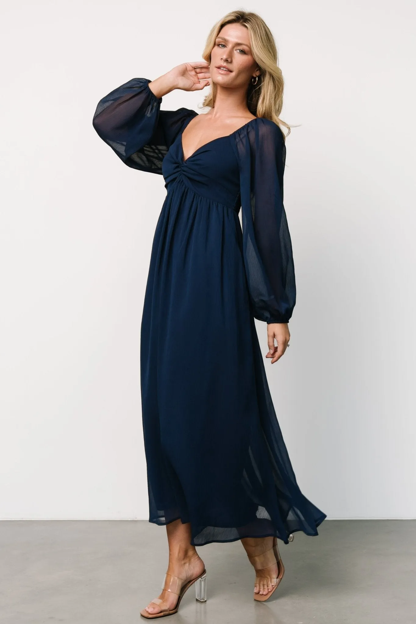 Dione Midi Dress | Navy sold by Baltic Born product image thumbnail 3