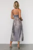 Cecilia Pleated Dress | Blue Shimmer sold by Baltic Born