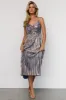 Cecilia Pleated Dress | Blue Shimmer sold by Baltic Born