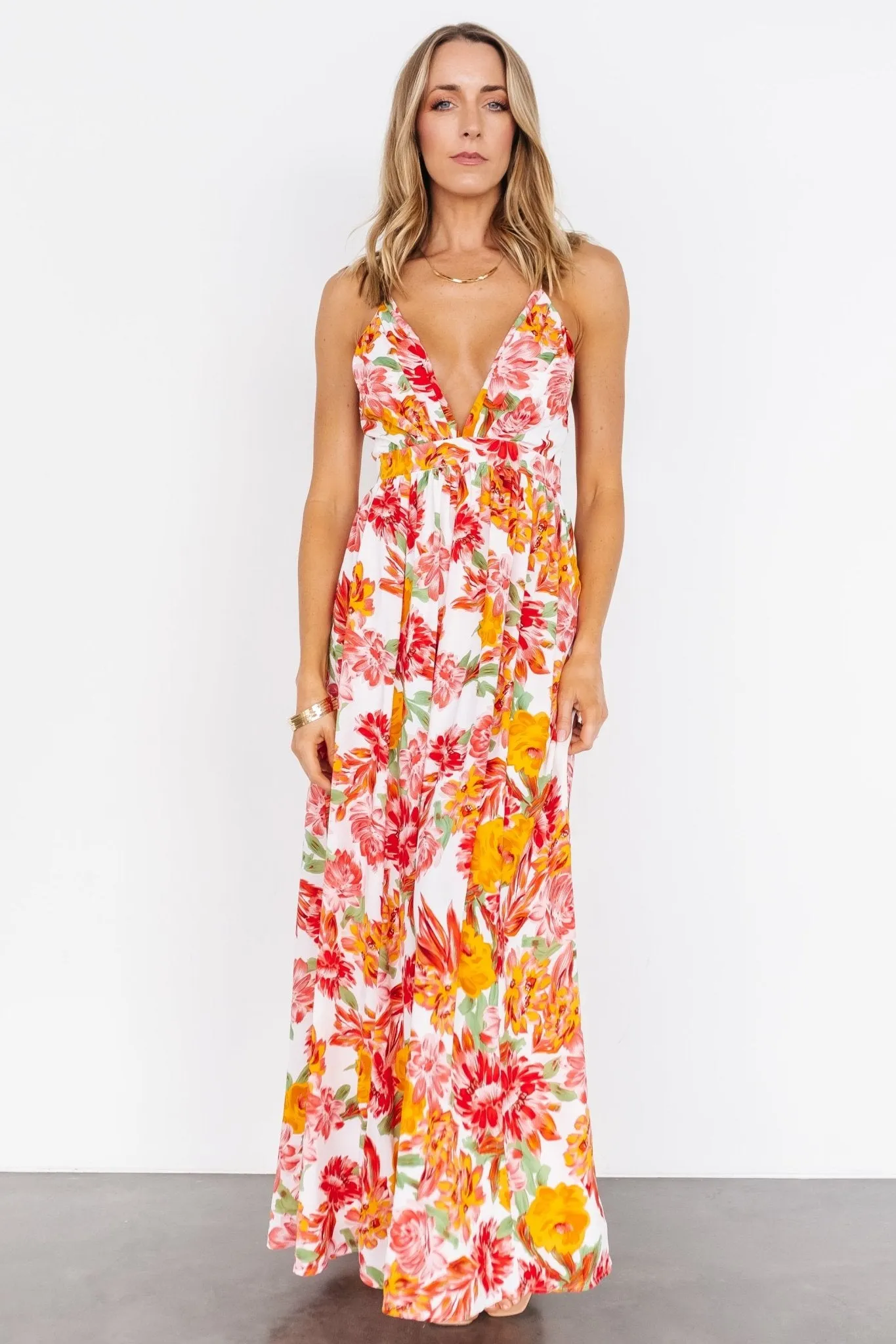 Miramar Maxi Dress | Off White Floral sold by Baltic Born product image thumbnail 4