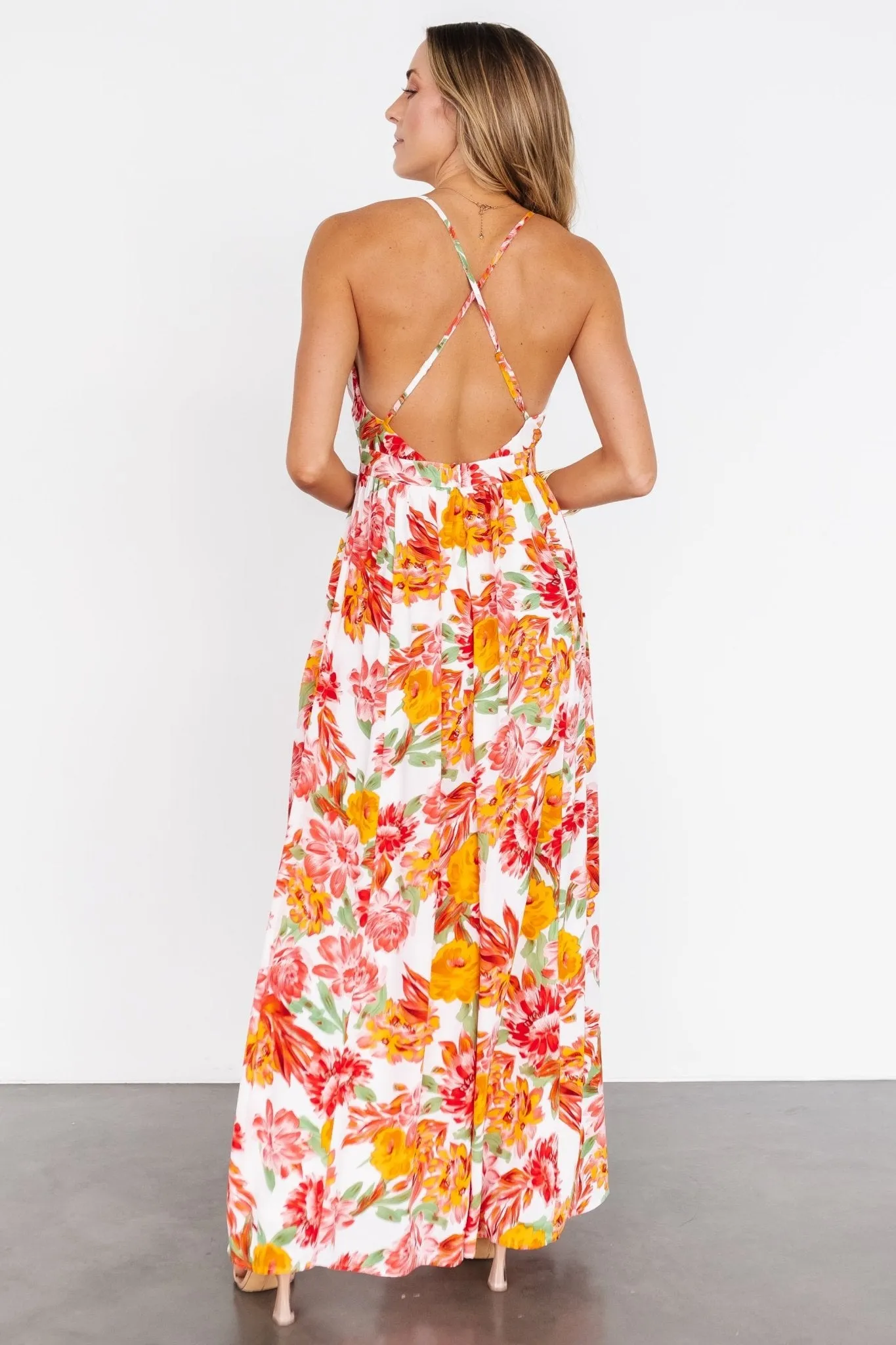 Miramar Maxi Dress | Off White Floral sold by Baltic Born product image thumbnail 2