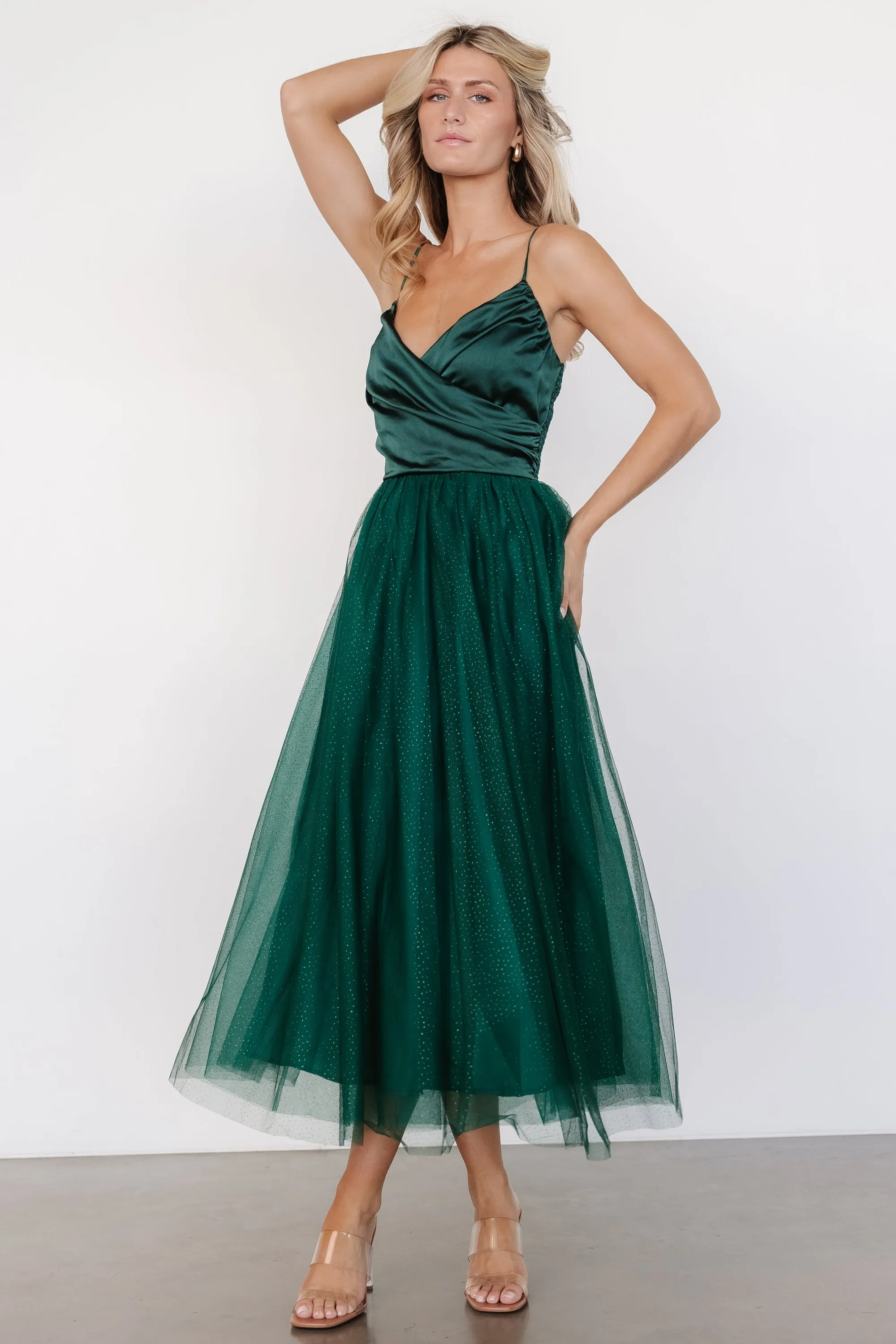 Shonda Sparkle Midi Dress | Emerald sold by Baltic Born product image thumbnail 3