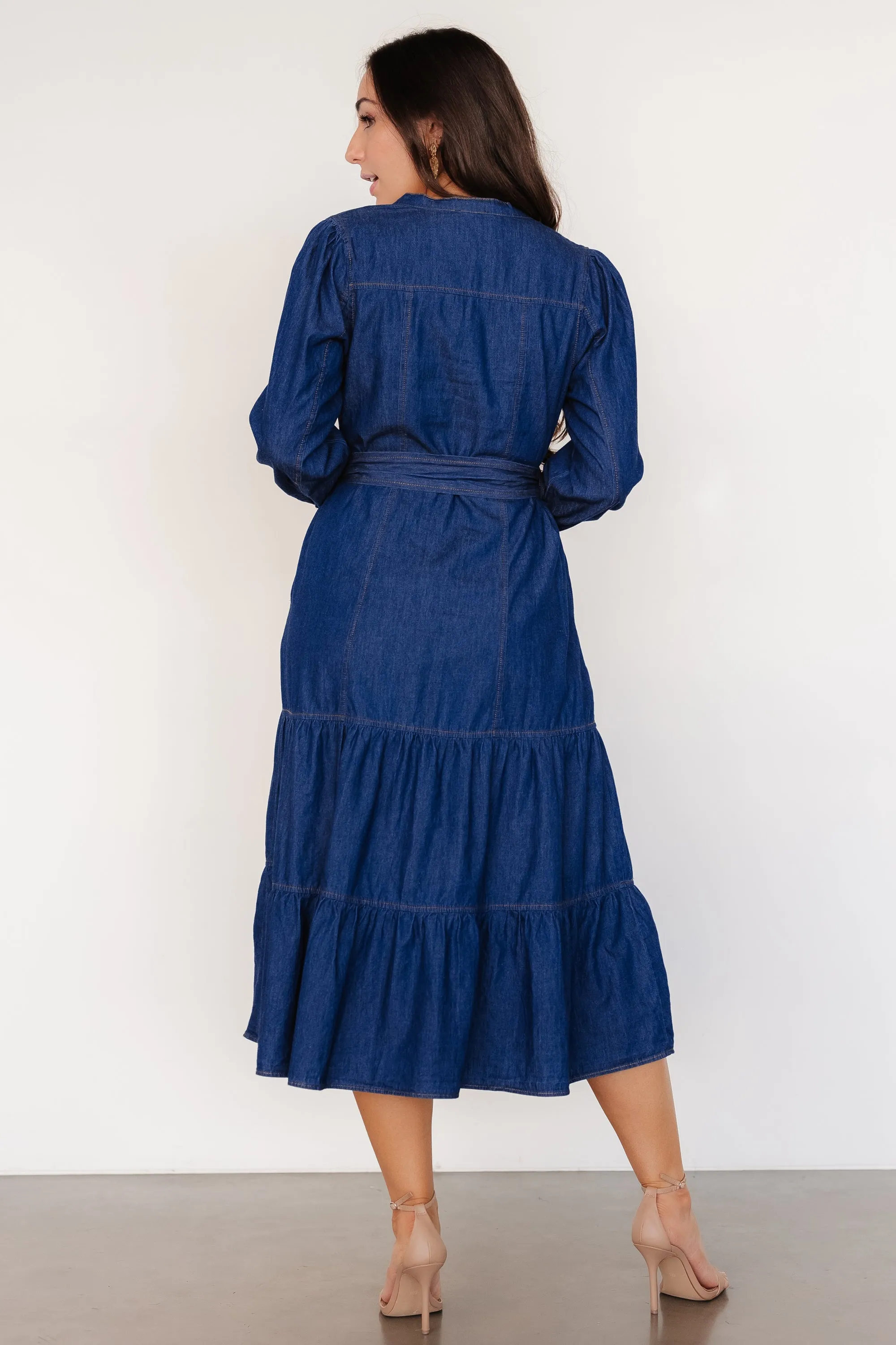 Misty Midi Dress | Denim Blue sold by Baltic Born product image thumbnail 4