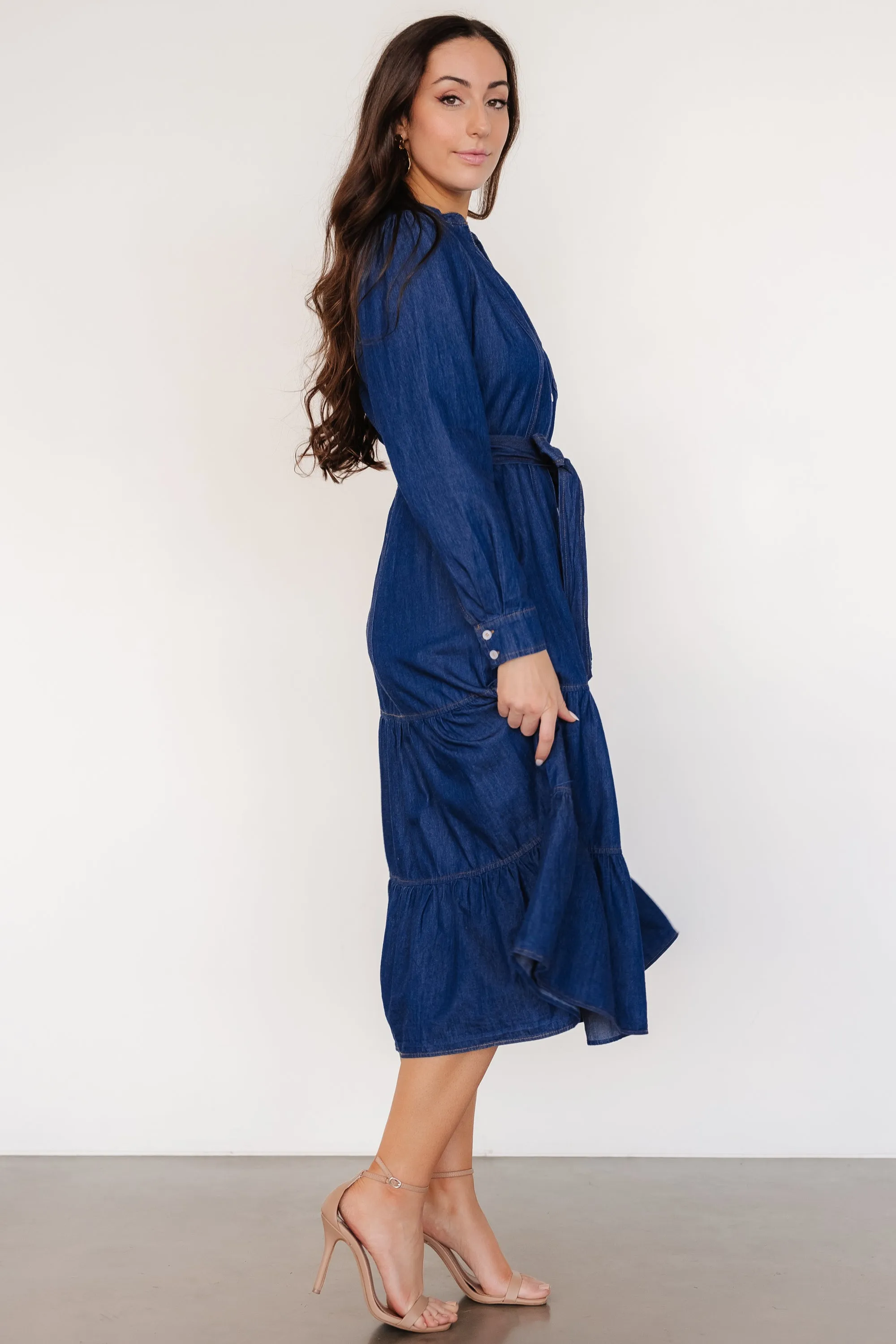 Misty Midi Dress | Denim Blue sold by Baltic Born product image thumbnail 3