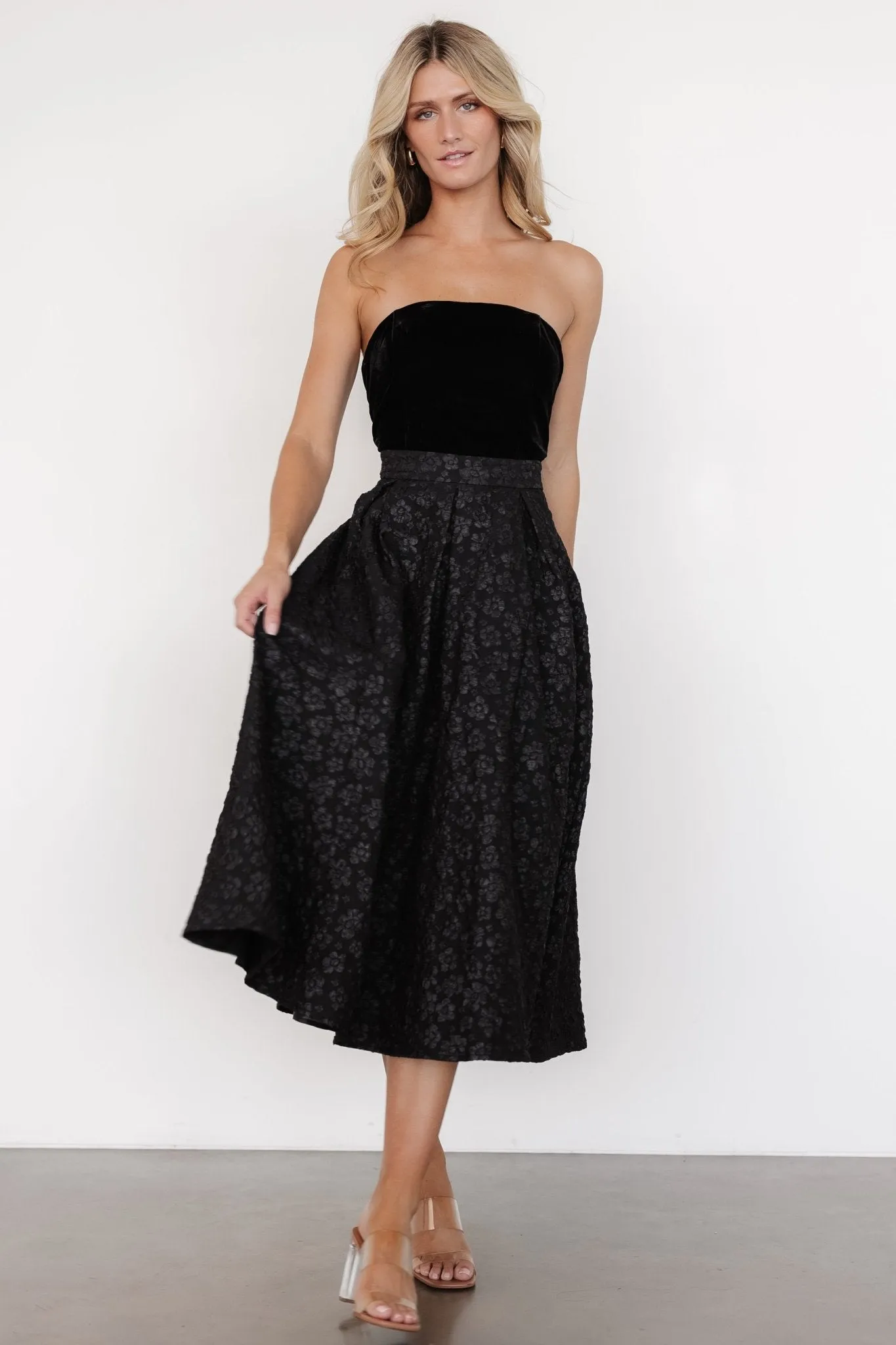 Sila Strapless Dress | Black sold by Baltic Born