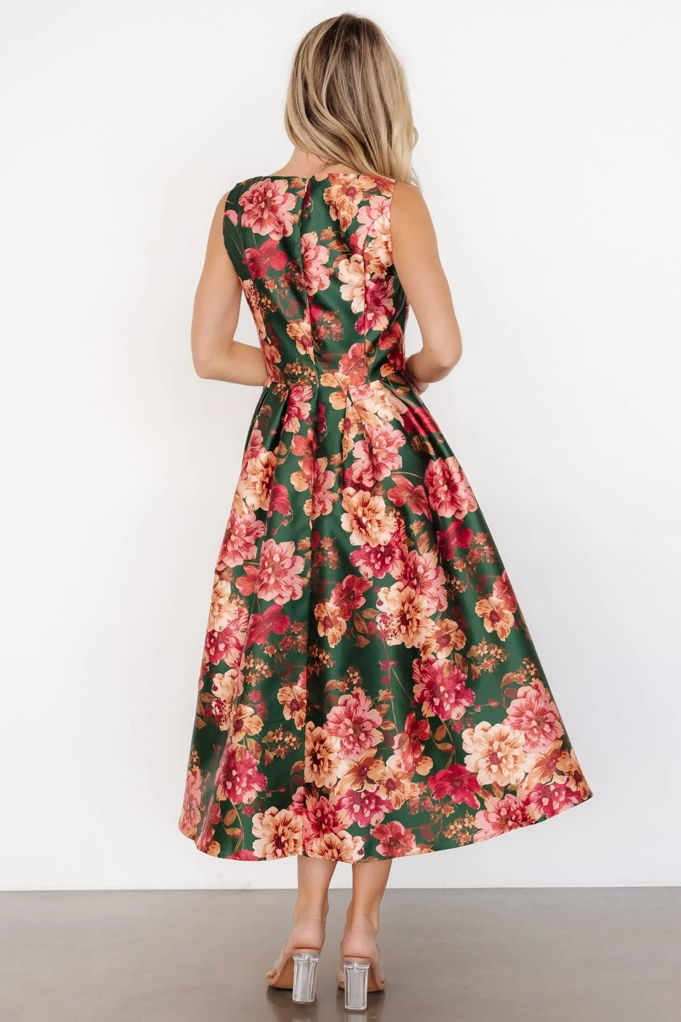 Wendy Sleeveless Dress | Emerald Multi Floral sold by Baltic Born product image thumbnail 4