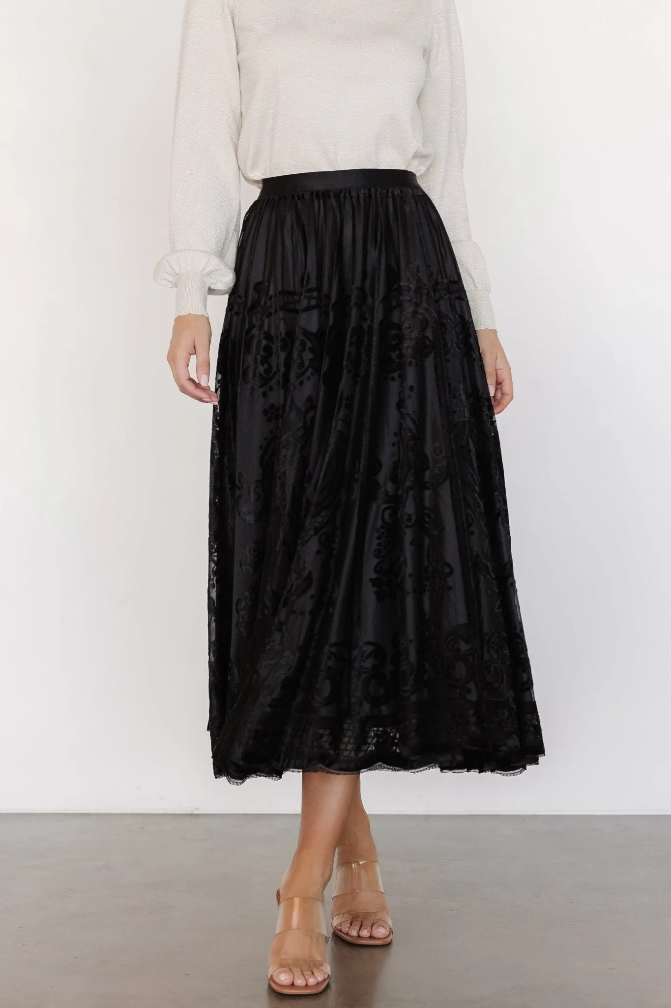 Palini Velvet Skirt | Black sold by Baltic Born product image thumbnail 2