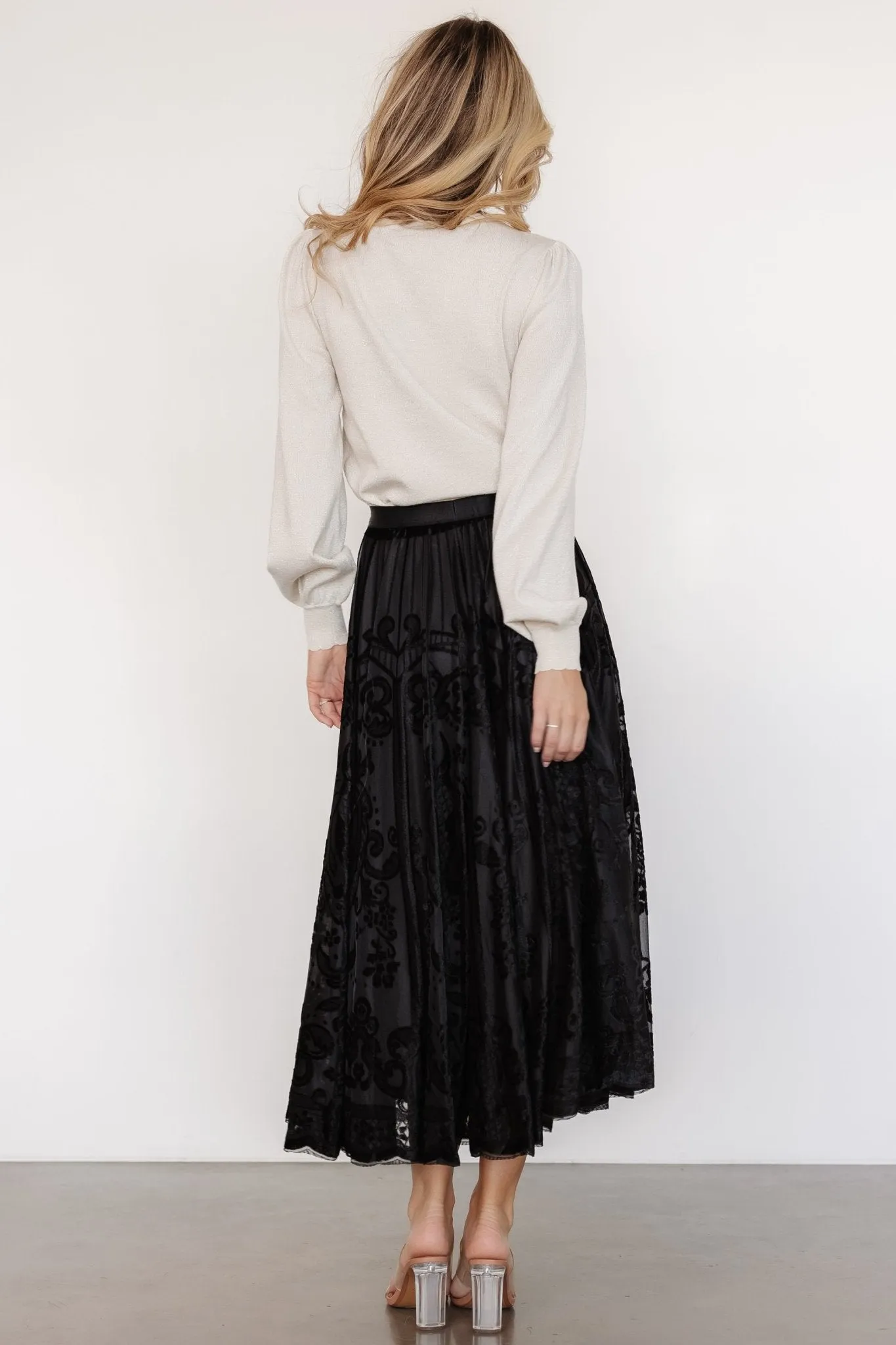 Palini Velvet Skirt | Black sold by Baltic Born product image thumbnail 4