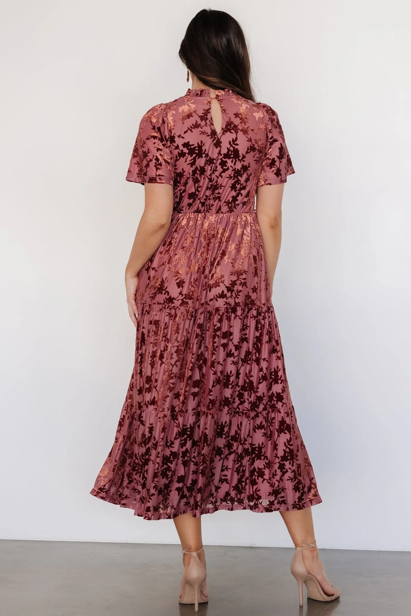 Callen Smocked Velvet Dress | Dusty Clove sold by Baltic Born product image thumbnail 4
