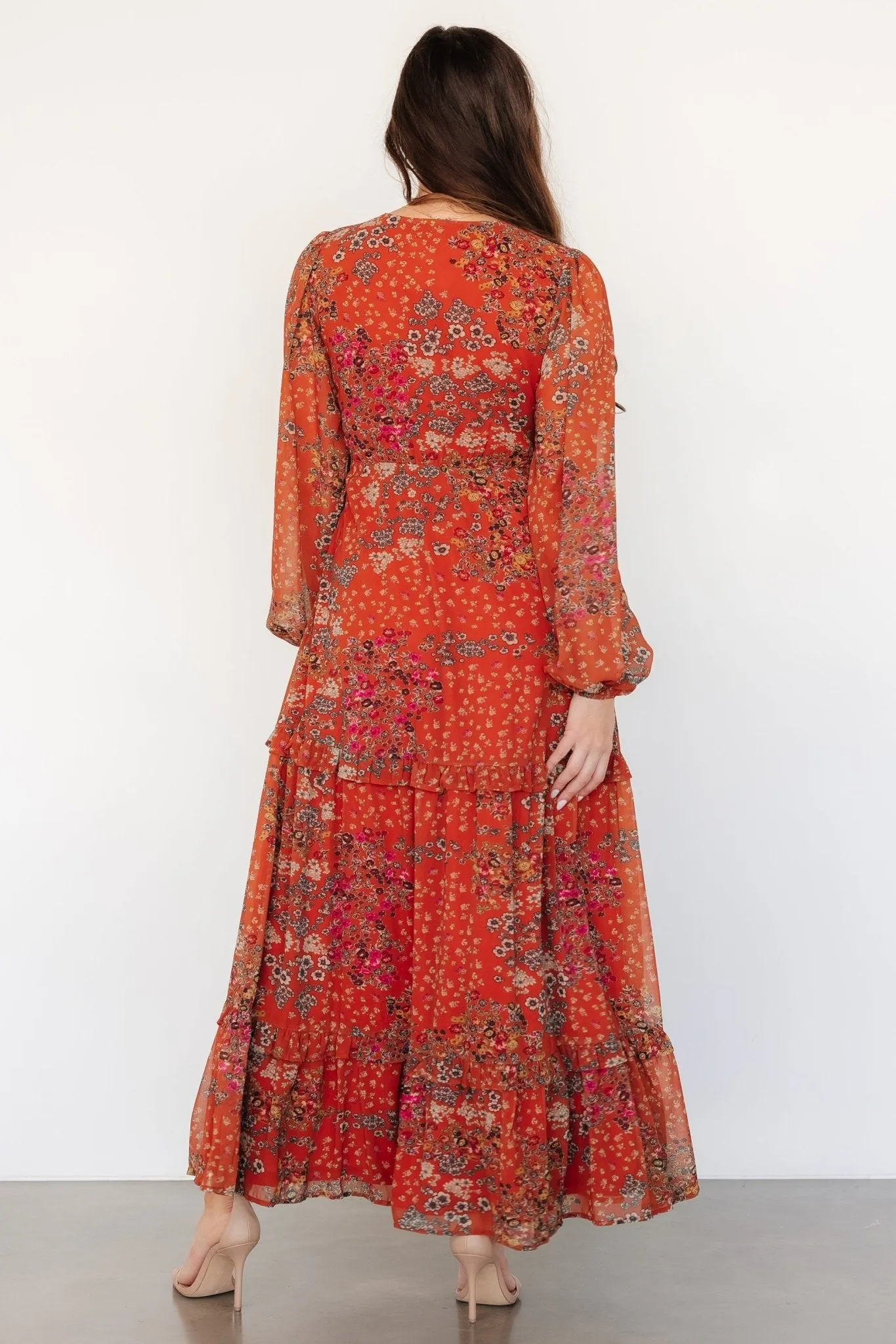 Bowman Deep V Maxi Dress | Rust Multi sold by Baltic Born product image thumbnail 4
