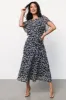 Laurel Midi Dress | Blue + Gray Floral sold by Baltic Born