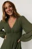 Mariella Tiered Maxi Dress | Dark Sage sold by Baltic Born