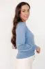 Benson Shimmer Sweater Top | Blue sold by Baltic Born