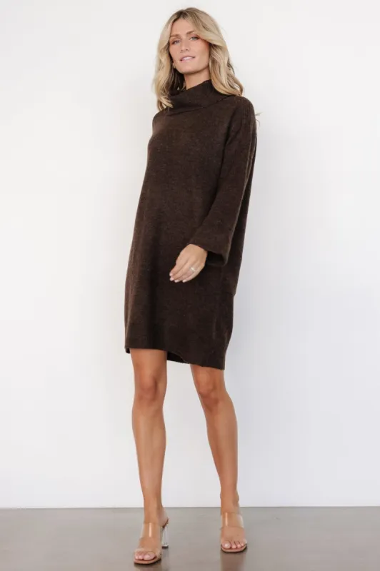Amy Sweater Dress | Dark Brown sold by Baltic Born