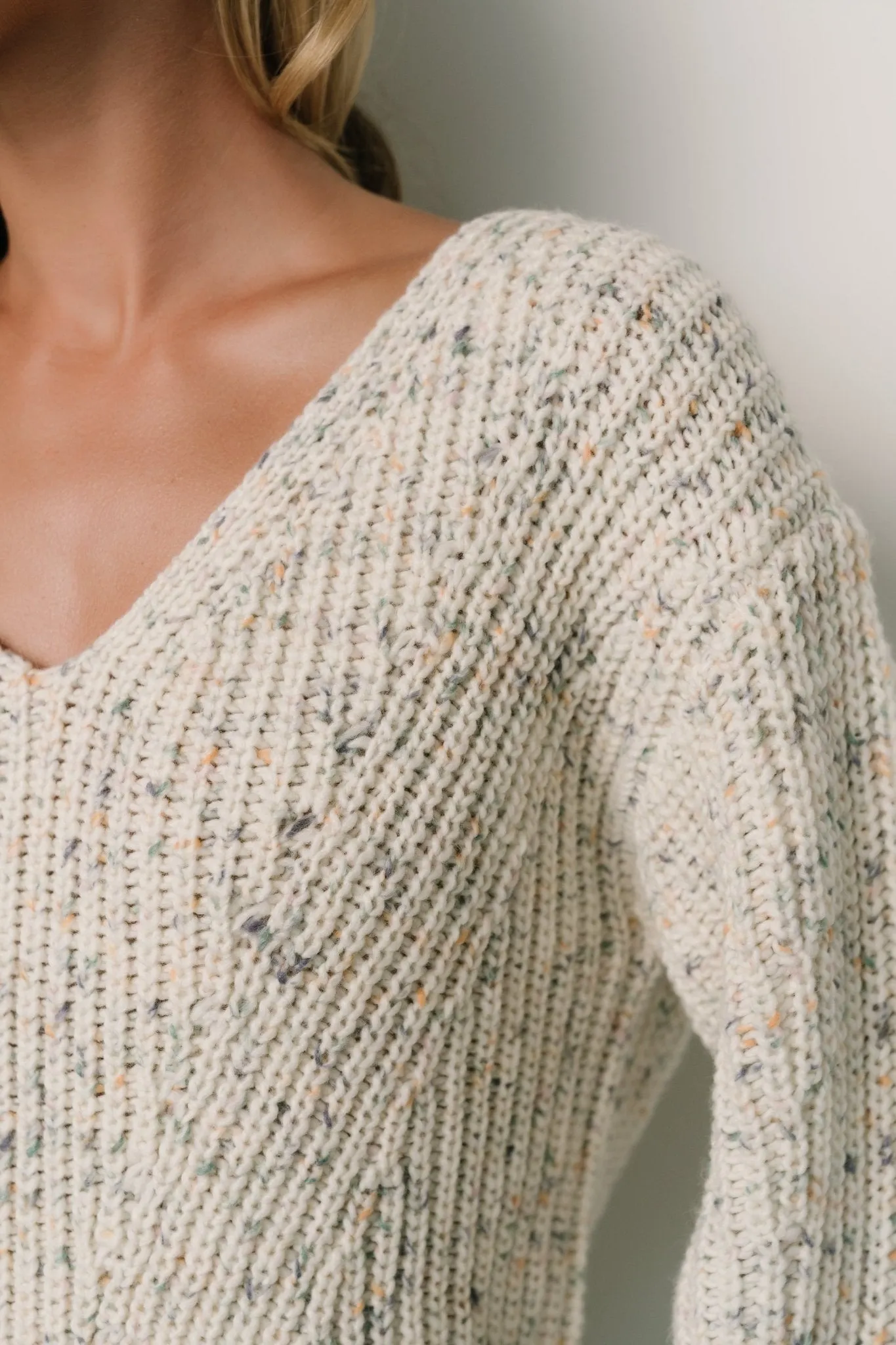 Rosie Knit Sweater | Ivory + Blue Multi sold by Baltic Born product image thumbnail 2