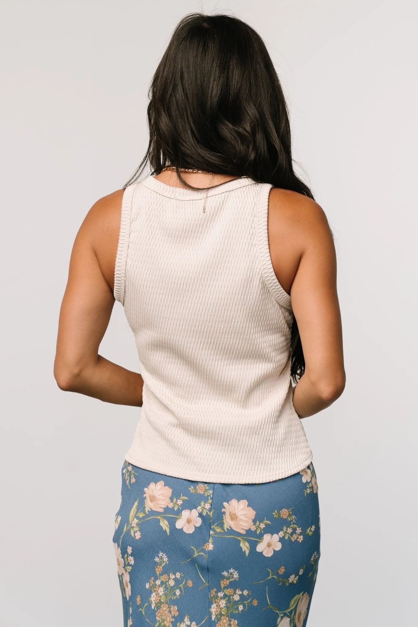 Raye Textured Tank Top | Cream sold by Baltic Born product image thumbnail 4