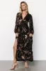 Liana Velvet Embossed Maxi Dress | Black sold by Baltic Born