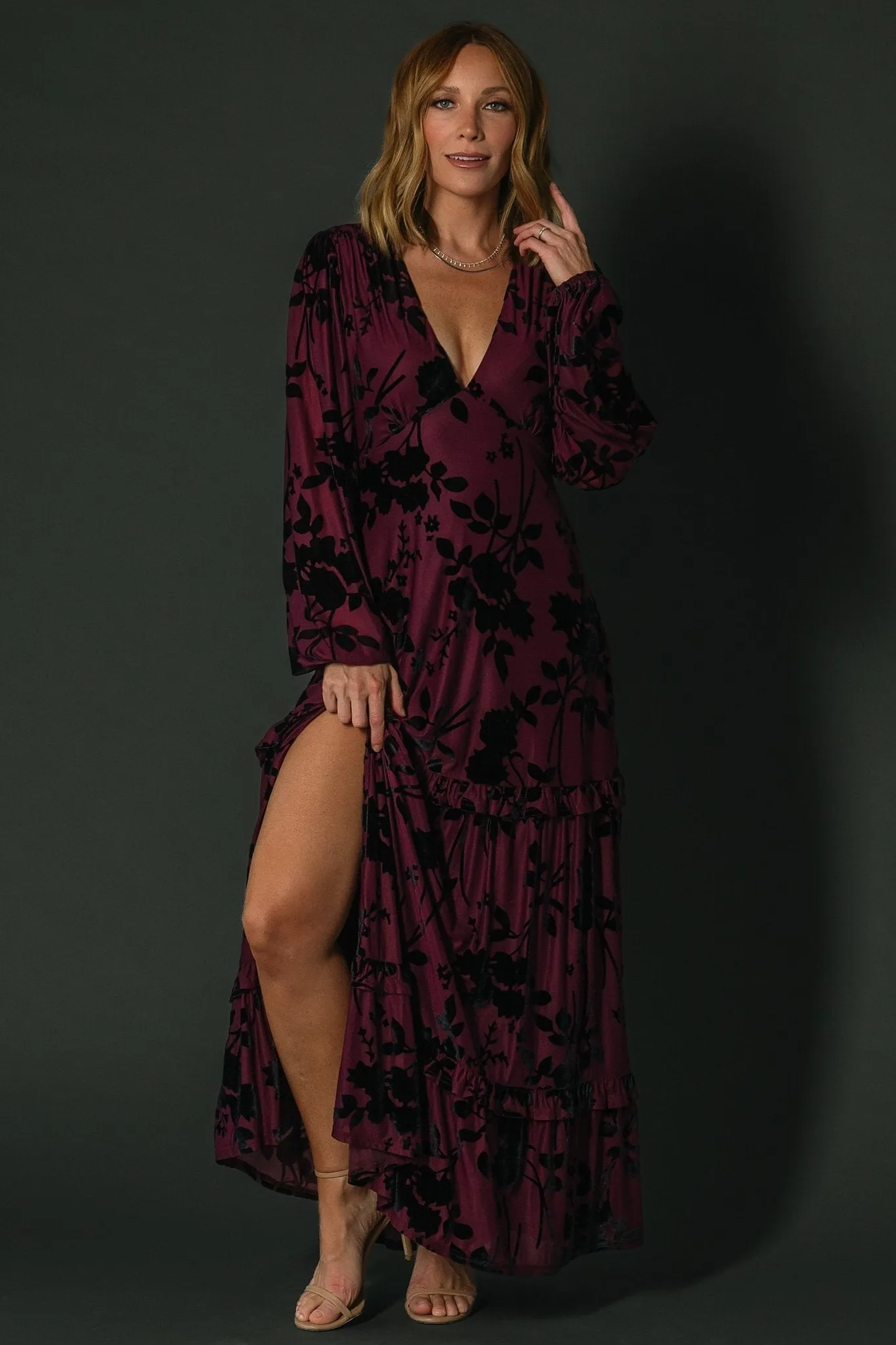 Liana Velvet Embossed Maxi Dress | Mulberry sold by Baltic Born product image thumbnail 5