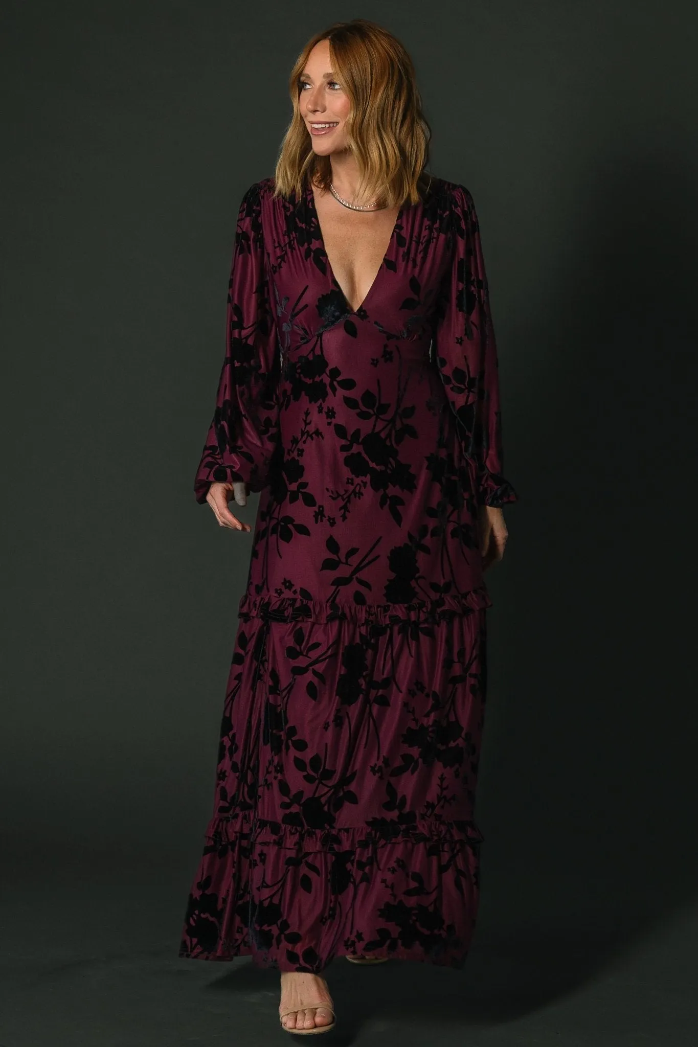 Liana Velvet Embossed Maxi Dress | Mulberry sold by Baltic Born product image thumbnail 3