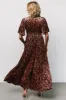 Irina Velvet Maxi Dress | Black Multi Floral sold by Baltic Born