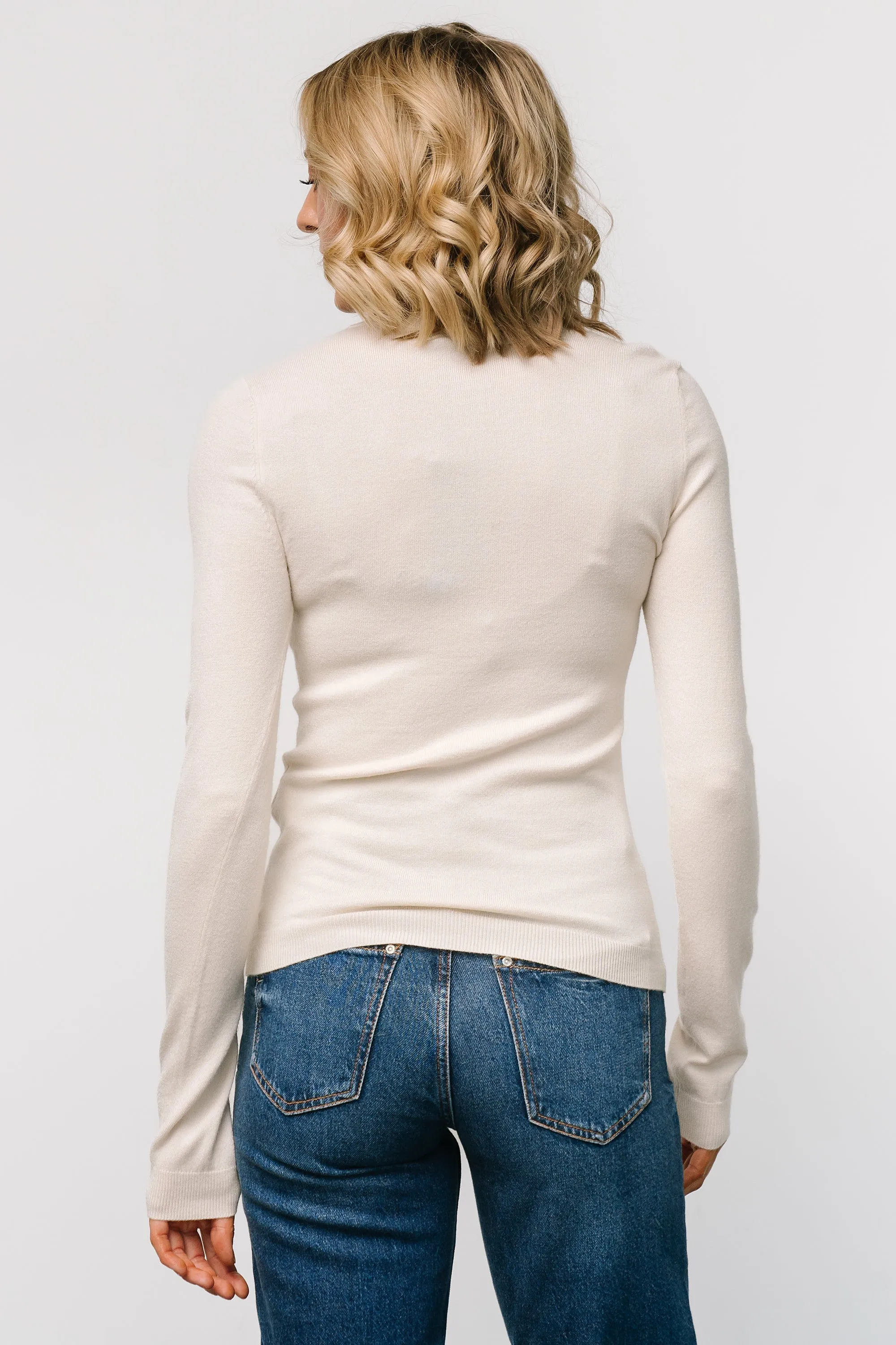 Lorelai Turtleneck Sweater Top | Cream sold by Baltic Born product image thumbnail 4