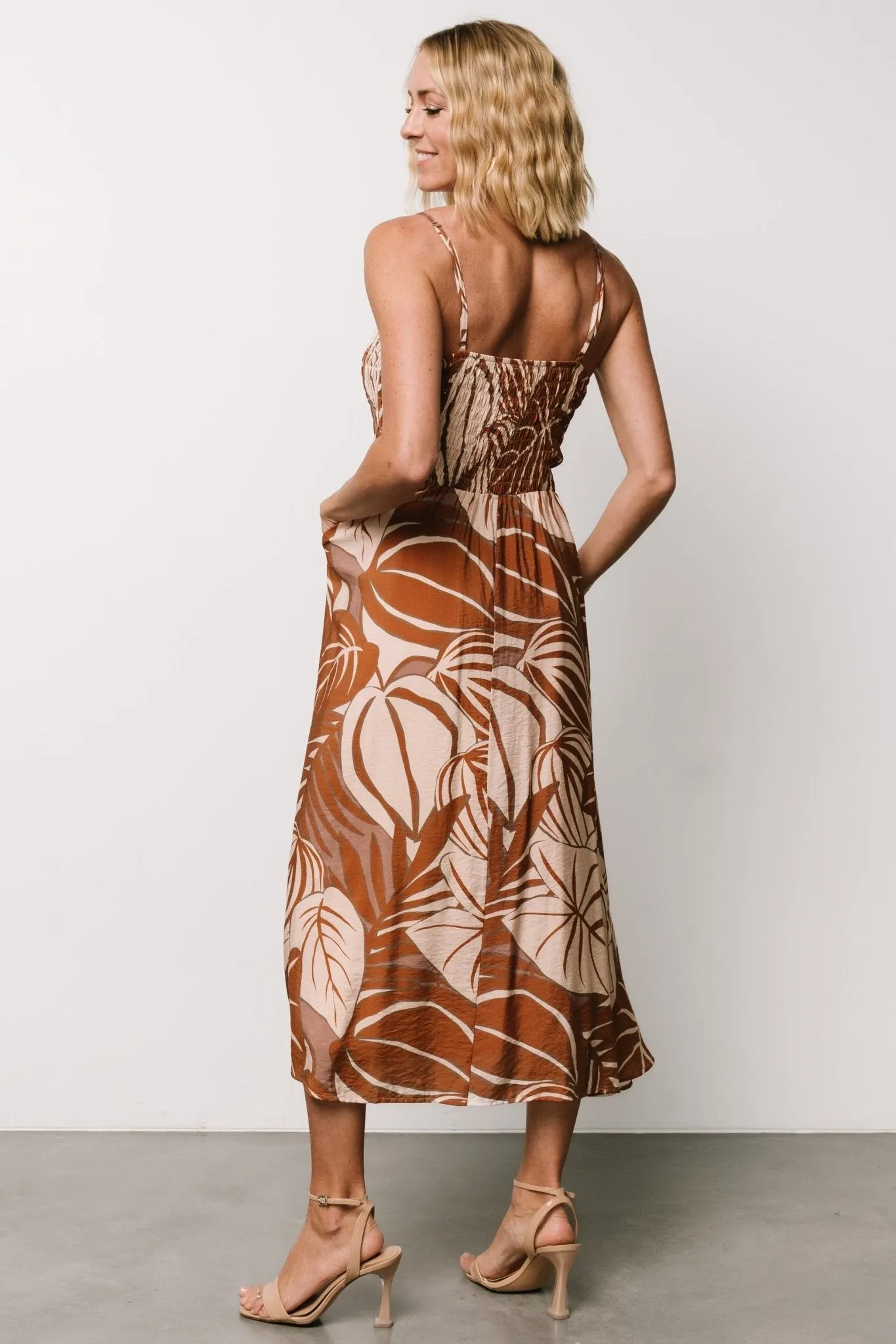McKinley Smocked Dress | Cream + Camel Multi sold by Baltic Born product image thumbnail 4