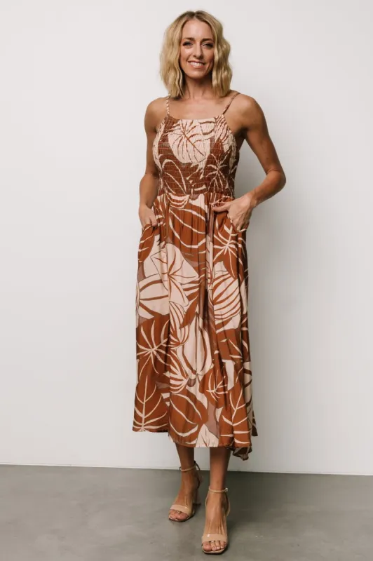 McKinley Smocked Dress | Cream + Camel Multi sold by Baltic Born