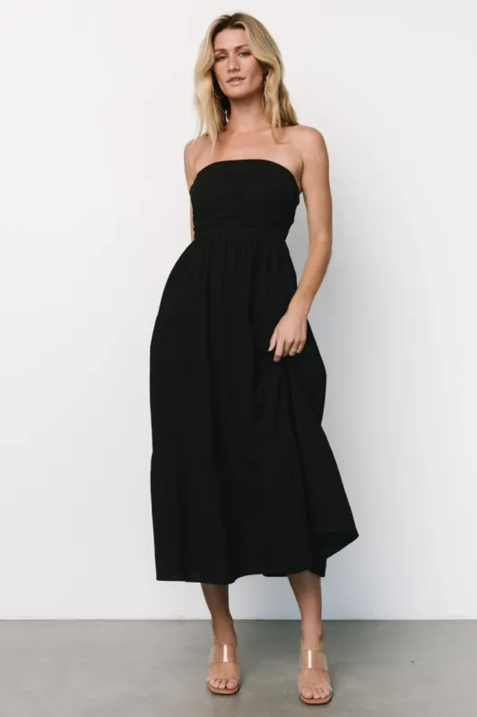 Delray Strapless Dress | Black sold by Baltic Born