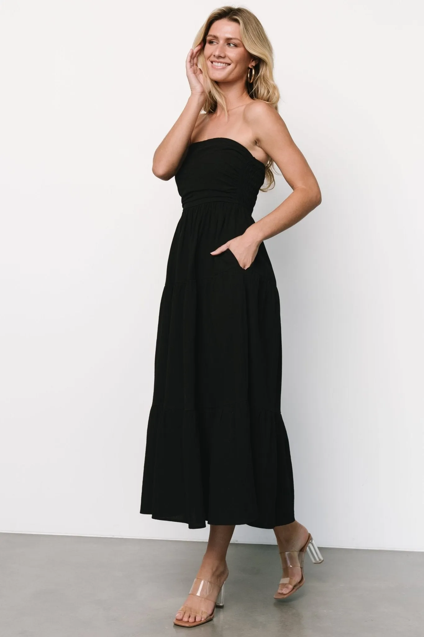 Delray Strapless Dress | Black sold by Baltic Born product image thumbnail 3