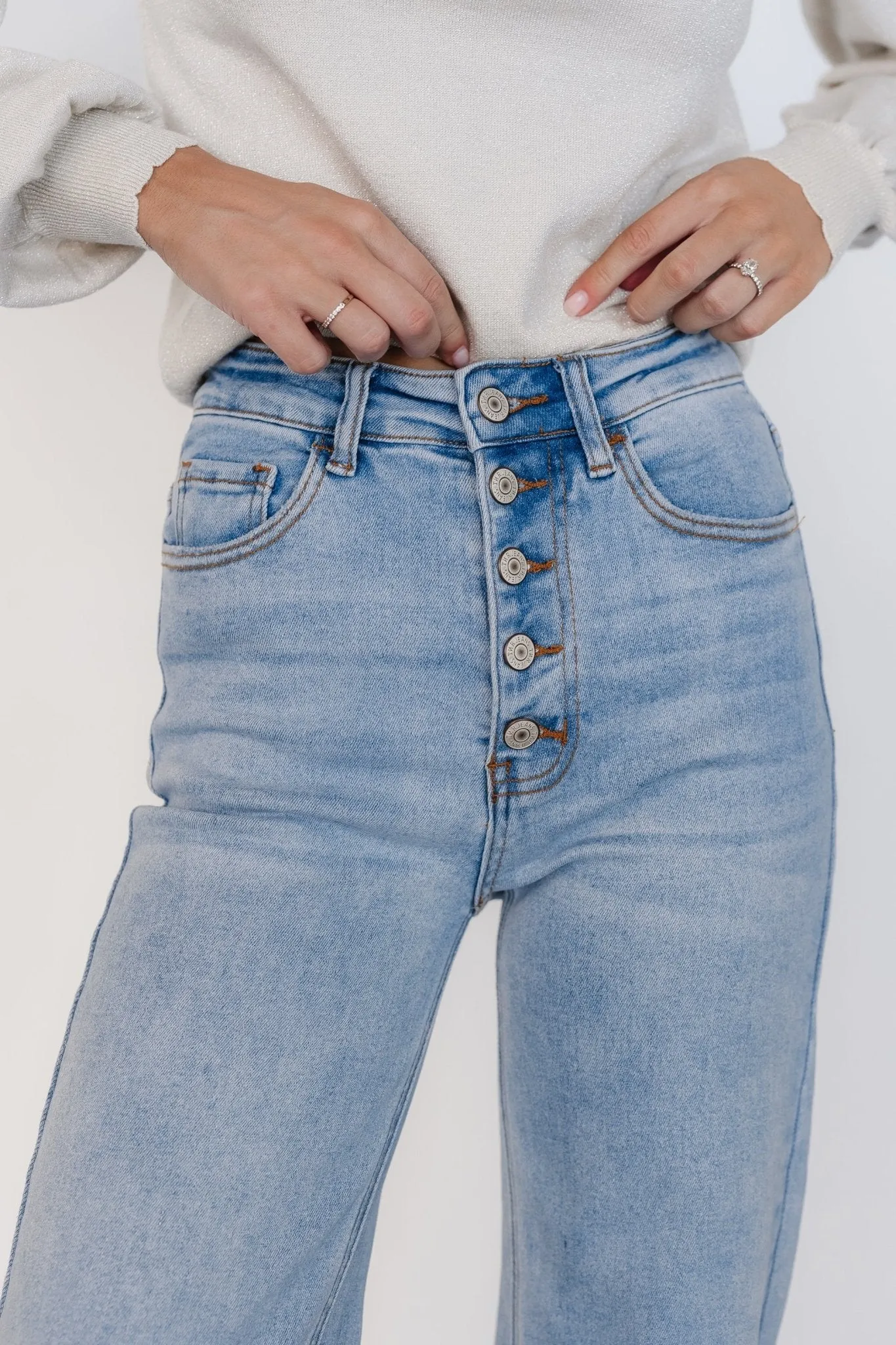 Brody High Rise Wide Leg Jeans | Light Wash sold by Baltic Born product image thumbnail 2