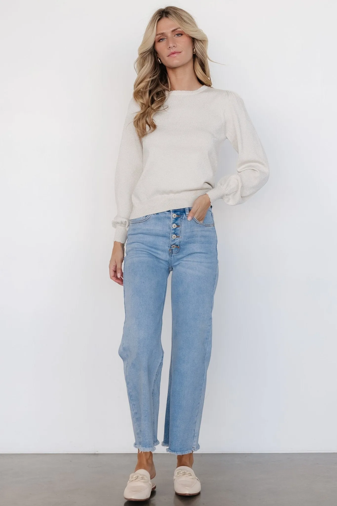 Brody High Rise Wide Leg Jeans | Light Wash sold by Baltic Born product image thumbnail 4