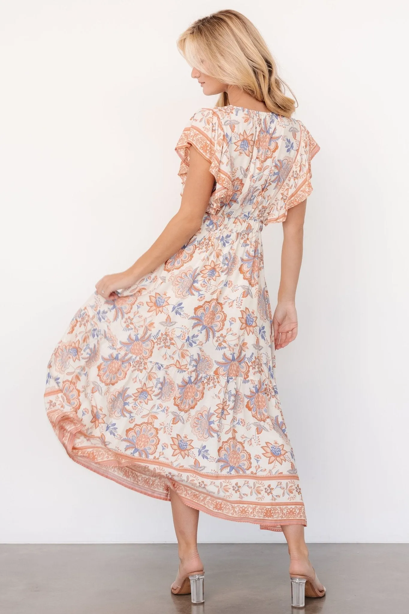 Maggie Maxi Dress | Cream Multi sold by Baltic Born product image thumbnail 4