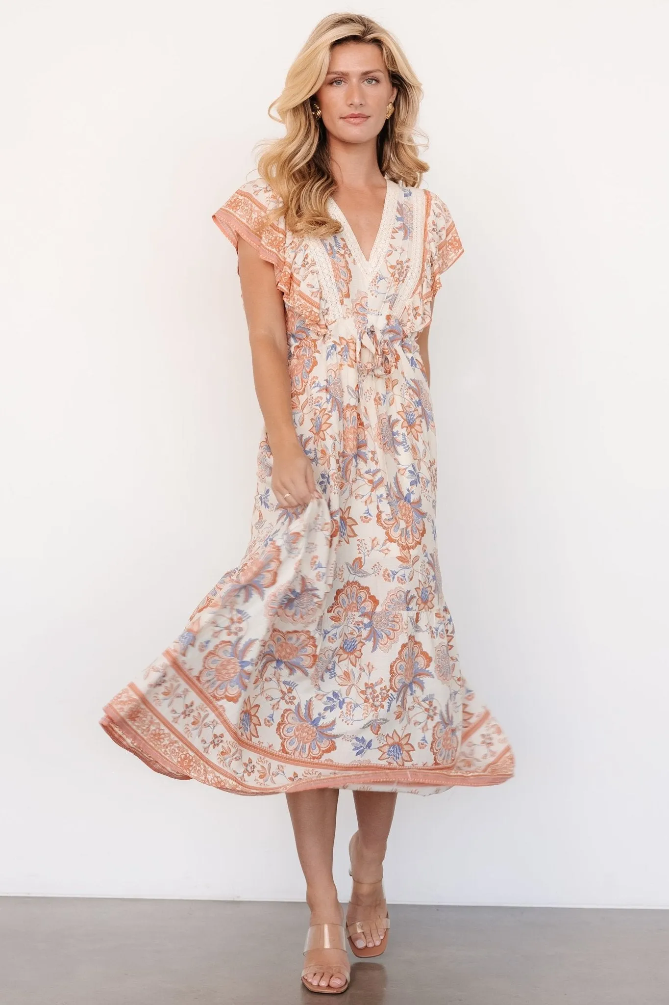 Maggie Maxi Dress | Cream Multi sold by Baltic Born product image thumbnail 5